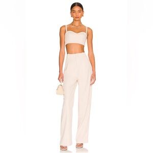 LPA Elegant Cream Women's High-Waisted Pants